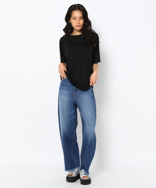 FOREVER 21（フォーエバー トゥエンティーワン）の「無地ラグランＴシャツ（Tシャツ/カットソー・レディース・ブラック/オフホワイト・SMALL/MEDIUM）」の10枚目の写真