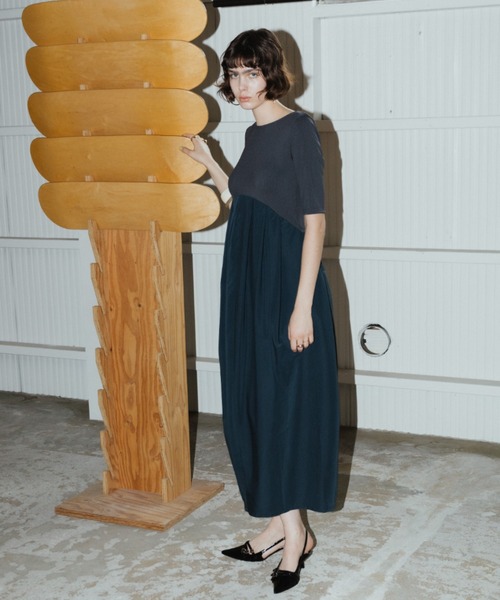 HANNE(アン)の「ドッキングワンピース(ワンピース・レディース・グレー/ブラック・FREE)」の2枚目の写真