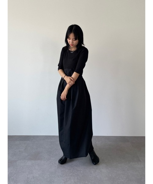 HANNE(アン)の「ドッキングワンピース(ワンピース・レディース・グレー/ブラック・FREE)」の6枚目の写真
