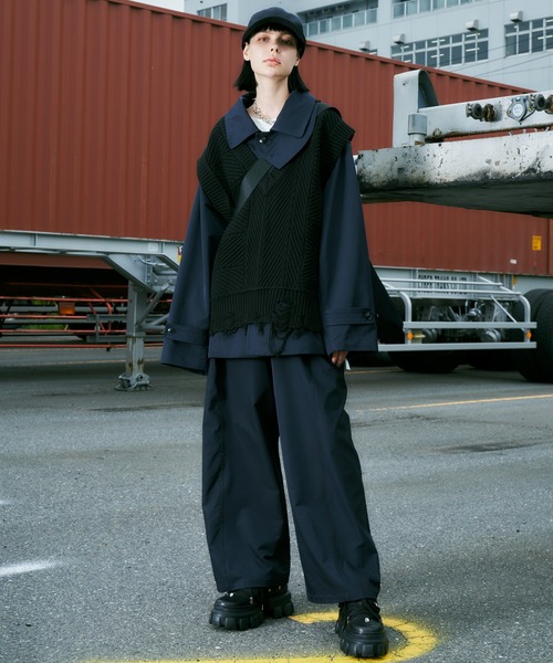 AIVER（アイバー）の「AIVER　オーバーサイズキャップ（キャップ・メンズ・ブラック/ダークグレー・FREE）」の9枚目の写真