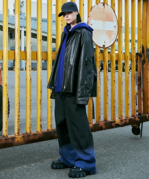 AIVER（アイバー）の「AIVER　オーバーサイズキャップ（キャップ・メンズ・ブラック/ダークグレー・FREE）」の10枚目の写真