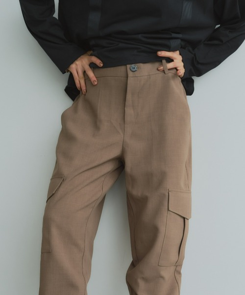 manana suerte(マニャーナスエルテ)の「セットアップ対応 ルーズカーゴパンツ(カーゴパンツ・レディース・ブラウン/ブラック・FREE)」の13枚目の写真