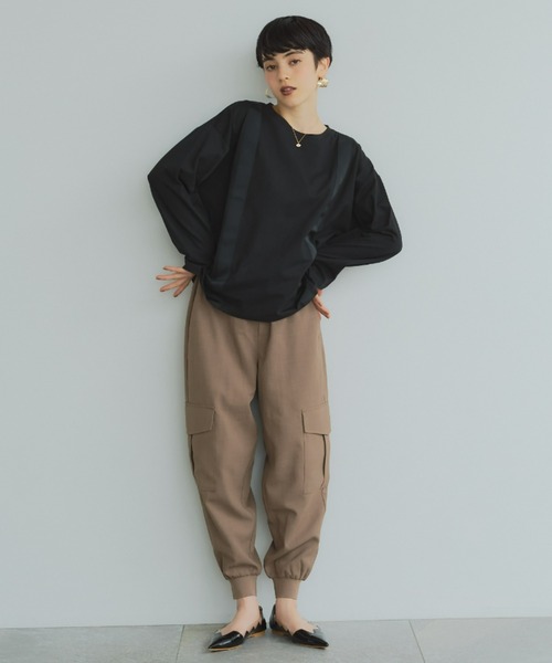 manana suerte(マニャーナスエルテ)の「セットアップ対応 ルーズカーゴパンツ(カーゴパンツ・レディース・ブラウン/ブラック・FREE)」の18枚目の写真