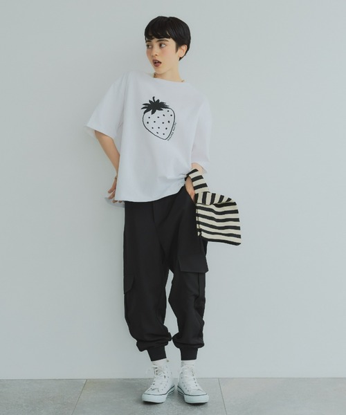 manana suerte(マニャーナスエルテ)の「セットアップ対応 ルーズカーゴパンツ(カーゴパンツ・レディース・ブラウン/ブラック・FREE)」の12枚目の写真