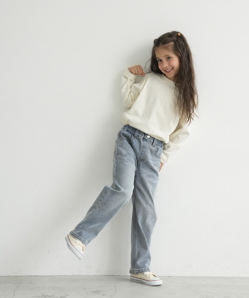 coca（coca）（コカ）の「キッズ ストレッチストレートデニムパンツ（デニムパンツ・キッズ・ブルー/ライトブルー・110/120/130/140）」の3枚目の写真