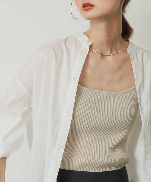 SENSE OF PLACE by URBAN RESEARCH(センスオブプレイスバイアーバンリサーチ)の「『一部WEB限定カラー』カラーコクーンスリーブシャツ(シャツ/ブラウス・レディース・オフホワイト/ブラック系その他/イエロー系その他/ブルー系その他/グリーン系その他・ONE)」の7枚目の写真