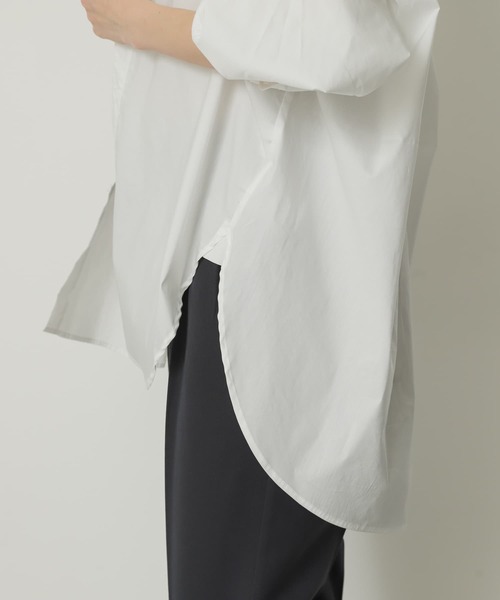 SENSE OF PLACE by URBAN RESEARCH(センスオブプレイスバイアーバンリサーチ)の「『一部WEB限定カラー』カラーコクーンスリーブシャツ(シャツ/ブラウス・レディース・オフホワイト/ブラック系その他/イエロー系その他/ブルー系その他/グリーン系その他・ONE)」の8枚目の写真
