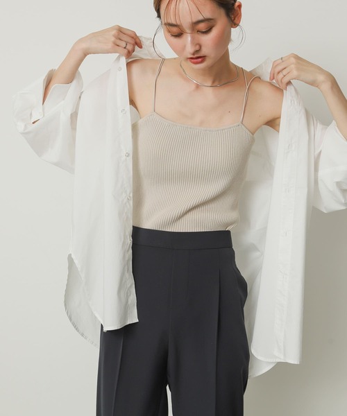 SENSE OF PLACE by URBAN RESEARCH(センスオブプレイスバイアーバンリサーチ)の「『一部WEB限定カラー』カラーコクーンスリーブシャツ(シャツ/ブラウス・レディース・オフホワイト/ブラック系その他/イエロー系その他/ブルー系その他/グリーン系その他・ONE)」の9枚目の写真