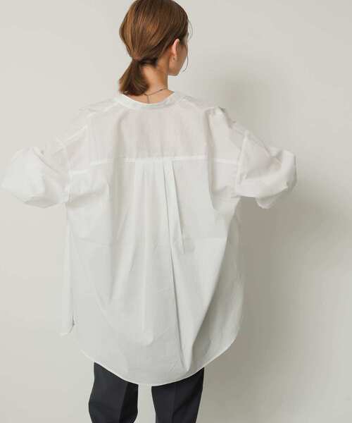 SENSE OF PLACE by URBAN RESEARCH(センスオブプレイスバイアーバンリサーチ)の「『一部WEB限定カラー』カラーコクーンスリーブシャツ(シャツ/ブラウス・レディース・オフホワイト/ブラック系その他/イエロー系その他/ブルー系その他/グリーン系その他・ONE)」の12枚目の写真