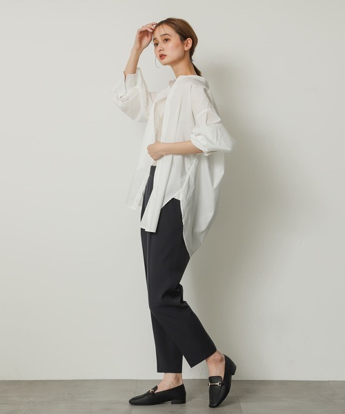 SENSE OF PLACE by URBAN RESEARCH(センスオブプレイスバイアーバンリサーチ)の「『一部WEB限定カラー』カラーコクーンスリーブシャツ(シャツ/ブラウス・レディース・オフホワイト/ブラック系その他/イエロー系その他/ブルー系その他/グリーン系その他・ONE)」の14枚目の写真