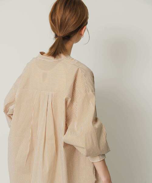 SENSE OF PLACE by URBAN RESEARCH(センスオブプレイスバイアーバンリサーチ)の「『一部WEB限定カラー』カラーコクーンスリーブシャツ(シャツ/ブラウス・レディース・オフホワイト/ブラック系その他/イエロー系その他/ブルー系その他/グリーン系その他・ONE)」の16枚目の写真