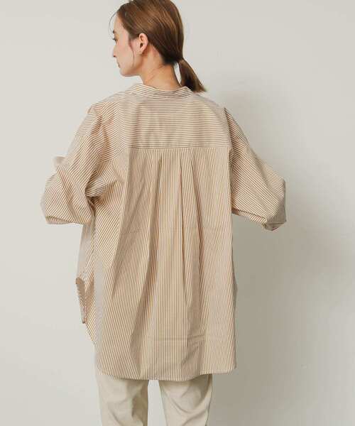 SENSE OF PLACE by URBAN RESEARCH(センスオブプレイスバイアーバンリサーチ)の「『一部WEB限定カラー』カラーコクーンスリーブシャツ(シャツ/ブラウス・レディース・オフホワイト/ブラック系その他/イエロー系その他/ブルー系その他/グリーン系その他・ONE)」の20枚目の写真