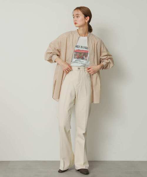 SENSE OF PLACE by URBAN RESEARCH(センスオブプレイスバイアーバンリサーチ)の「『一部WEB限定カラー』カラーコクーンスリーブシャツ(シャツ/ブラウス・レディース・オフホワイト/ブラック系その他/イエロー系その他/ブルー系その他/グリーン系その他・ONE)」の22枚目の写真