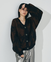 NOMINE | クラッシュジャガードカーディガン(カーディガン/ボレロ)