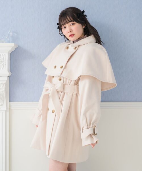 ems excite（エムズエキサイト）の「マルチwayケープコート（その他アウター・レディース・ブラック/ブラウン/ナチュラル・FREE）」の6枚目の写真