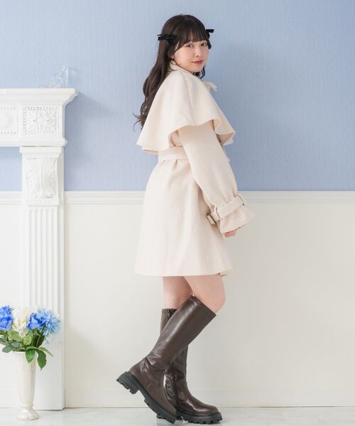 ems excite（エムズエキサイト）の「マルチwayケープコート（その他アウター・レディース・ブラック/ブラウン/ナチュラル・FREE）」の12枚目の写真