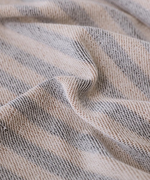 n'OrLABEL(ノアールレーベル)の「『裏毛ボーダースウェット』(スウェット・レディース・モカ/オフホワイト・FREE)」の4枚目の写真