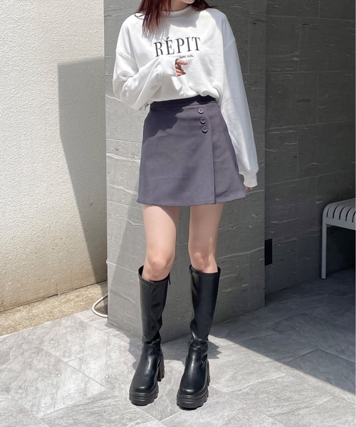 one way（ワンウェイ）の「台形プリーツミニスカパン（スカート・レディース・ブラック/ブルー/グレー・FREE）」の19枚目の写真