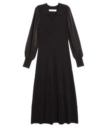 LAGUNAMOON | シャツカラードッキングニットワンピース(ワンピース)