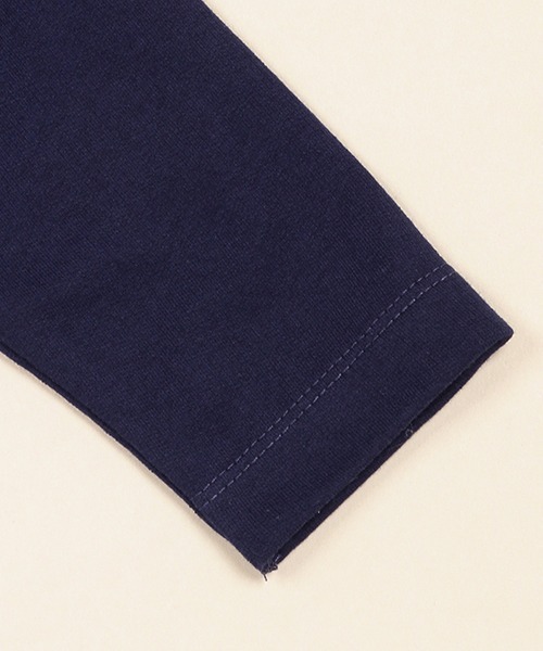 Love&Peace&Money（ラブアンドピースアンドマネー）の「ミニ裏毛カーディガン（カーディガン/ボレロ・キッズ・ネイビー/キナリ・80ｃｍ/130cm/90cm/120cm/100cm/110cm）」の7枚目の写真