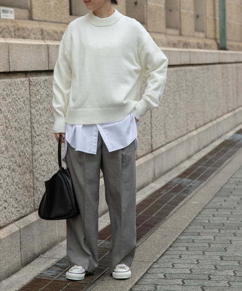 FORK&SPOON（フォークアンドスプーン）の「FORK&SPOON　Winona Knitsプルオーバー（ニット/セーター・レディース・ブルー/オートミール・1）」の8枚目の写真