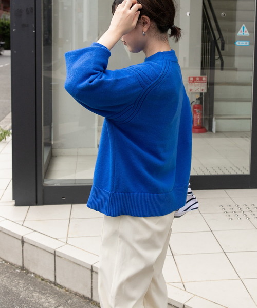 FORK&SPOON（フォークアンドスプーン）の「FORK&SPOON　Winona Knitsプルオーバー（ニット/セーター・レディース・ブルー/オートミール・1）」の18枚目の写真