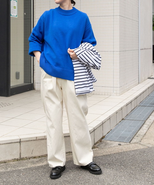 FORK&SPOON（フォークアンドスプーン）の「FORK&SPOON　Winona Knitsプルオーバー（ニット/セーター・レディース・ブルー/オートミール・1）」の21枚目の写真