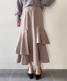 アシメティアードスカート