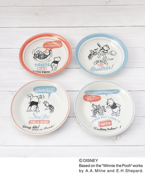 セール】ディズニー 『クマのプーさん』 プレート 4P COMIC