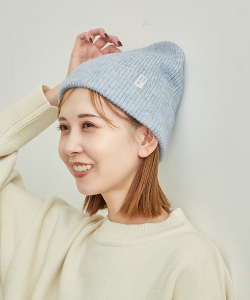 ROPE' PICNIC（ロペピクニック）の「ウィンターカラーリサイクルヤーンニットワッチ（ニットキャップ/ビーニー・レディース・ブルー系その他4/チャコールグレー/キナリ/ラベンダー・FREE）」の3枚目の写真