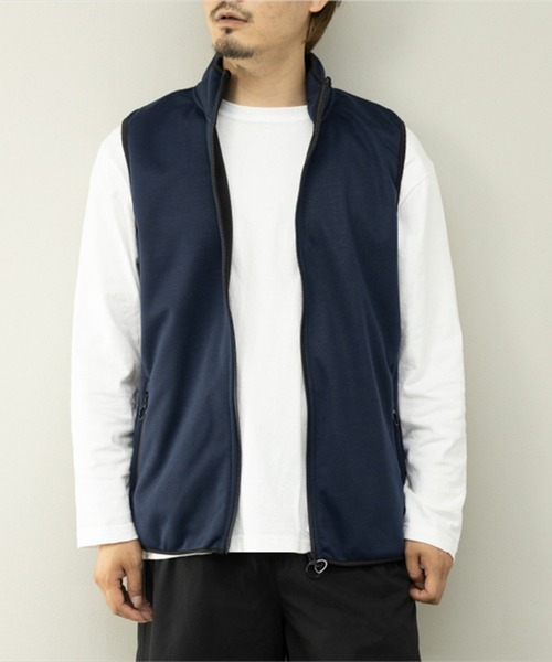 STYLEBLOCK(スタイルブロック)の「防風カット止水ZIPベスト(ベスト・メンズ・ブラック/ネイビー/杢グレー/ヘザーチャコール・L/M)」の4枚目の写真