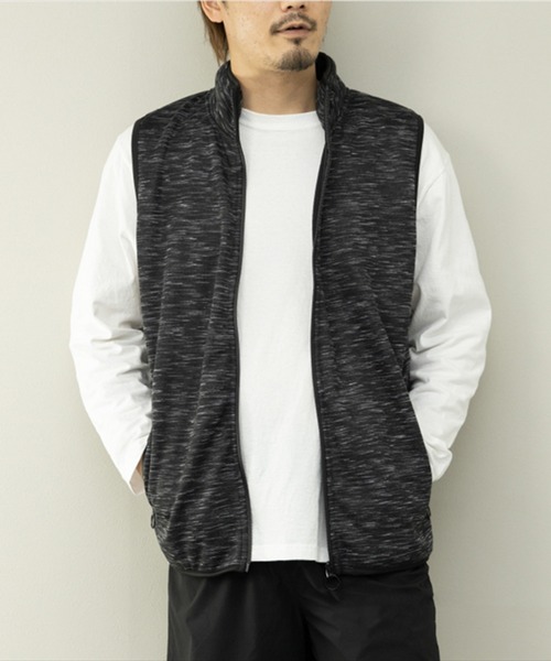 STYLEBLOCK(スタイルブロック)の「防風カット止水ZIPベスト(ベスト・メンズ・ブラック/ネイビー/杢グレー/ヘザーチャコール・L/M)」の3枚目の写真