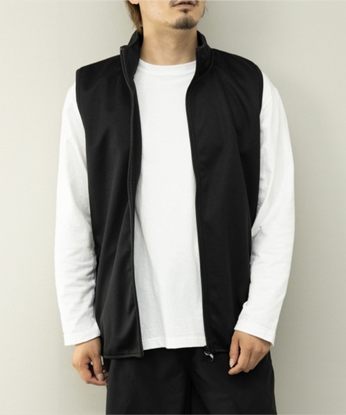 STYLEBLOCK(スタイルブロック)の「防風カット止水ZIPベスト(ベスト・メンズ・ブラック/ネイビー/杢グレー/ヘザーチャコール・L/M)」の1枚目の写真