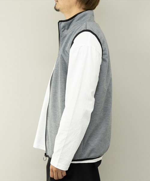 STYLEBLOCK(スタイルブロック)の「防風カット止水ZIPベスト(ベスト・メンズ・ブラック/ネイビー/杢グレー/ヘザーチャコール・L/M)」の11枚目の写真