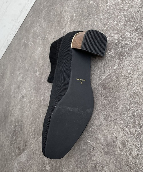 Thevon（ゼボン）の「ニットショートブーツ（ブーツ・レディース・ベージュ/ブラック・SMALL/MEDIUM/LARGE）」の9枚目の写真