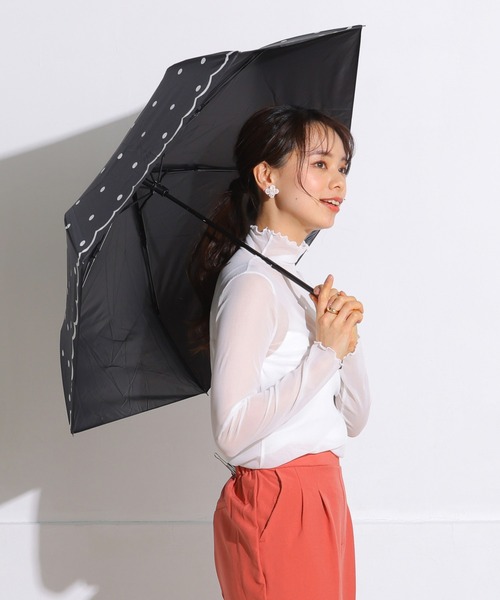 ドット柄 折りたたみ日傘 晴雨兼用（折りたたみ傘）｜ALTROSE