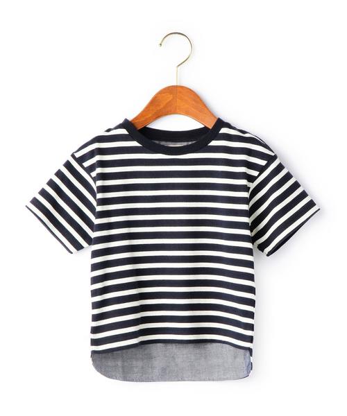 green label relaxing（グリーンレーベルリラクシング）の「【KIDS】 コットンボーダーTシャツ ◆（Tシャツ/カットソー・キッズ・ブラック/ネイビー・105/95/135/125/115）」の2枚目の写真