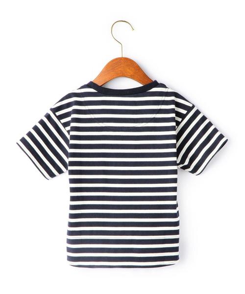 green label relaxing（グリーンレーベルリラクシング）の「【KIDS】 コットンボーダーTシャツ ◆（Tシャツ/カットソー・キッズ・ブラック/ネイビー・105/95/135/125/115）」の7枚目の写真
