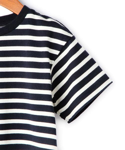 green label relaxing（グリーンレーベルリラクシング）の「【KIDS】 コットンボーダーTシャツ ◆（Tシャツ/カットソー・キッズ・ブラック/ネイビー・105/95/135/125/115）」の9枚目の写真