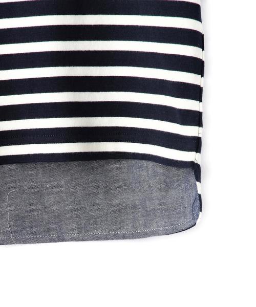 green label relaxing（グリーンレーベルリラクシング）の「【KIDS】 コットンボーダーTシャツ ◆（Tシャツ/カットソー・キッズ・ブラック/ネイビー・105/95/135/125/115）」の3枚目の写真