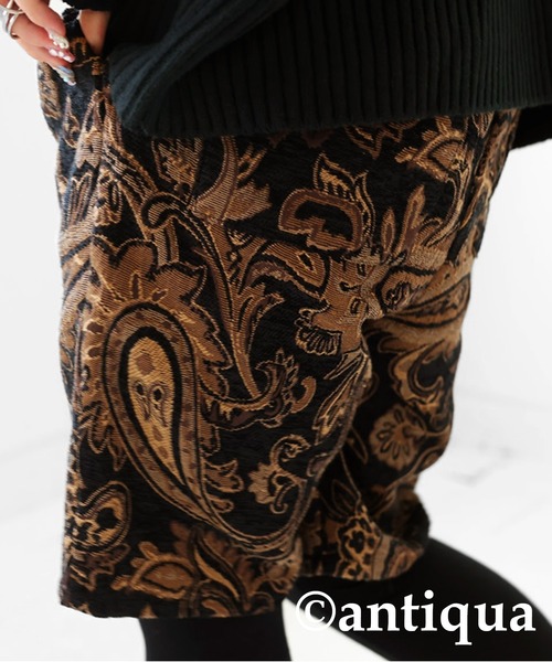 antiqua（アンティカ）の「ペイズリー柄ハーフパンツ（その他パンツ・レディース・ブラック・FREE）」の6枚目の写真