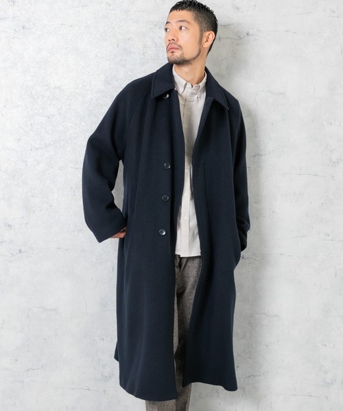 セール】両面ビーバーベルテッドオーバーコート（ステンカラーコート