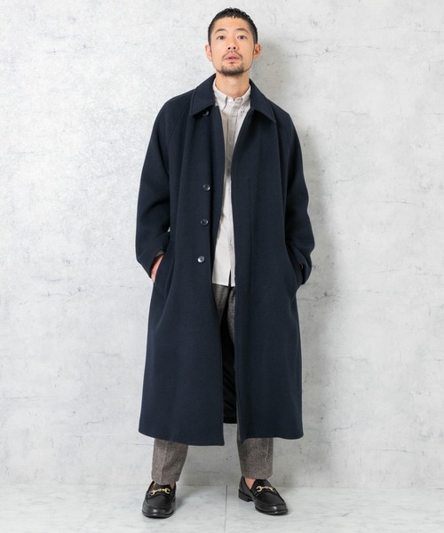 セール】両面ビーバーベルテッドオーバーコート（ステンカラーコート