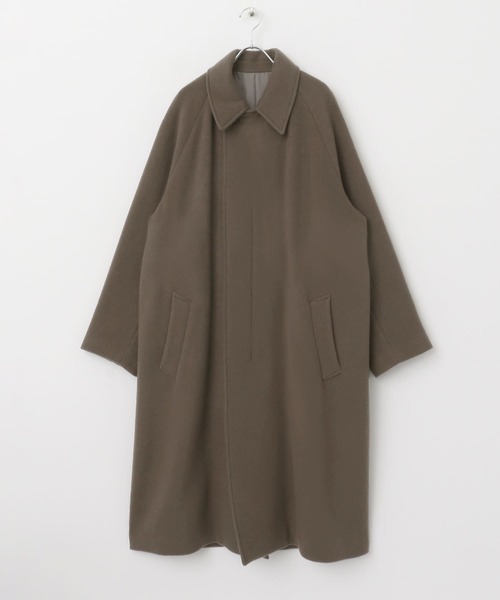 セール】両面ビーバーベルテッドオーバーコート（ステンカラーコート