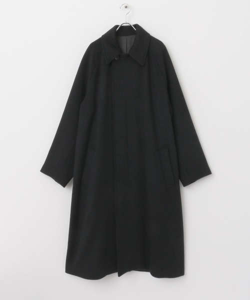 セール】両面ビーバーベルテッドオーバーコート（ステンカラーコート