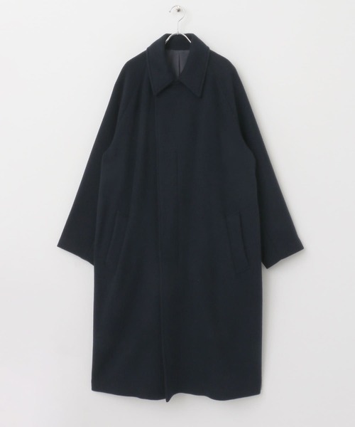 セール】両面ビーバーベルテッドオーバーコート（ステンカラーコート