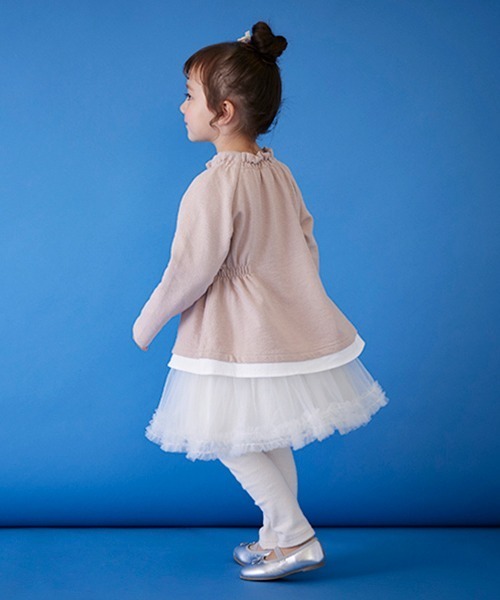 petit main（プティマイン）の「レギンス付きチュールスカート（スカート・キッズ・チャコール/ライトピンク/アイボリー・110cm/80ｃｍ/120cm/130cm/100cm/90cm）」の5枚目の写真