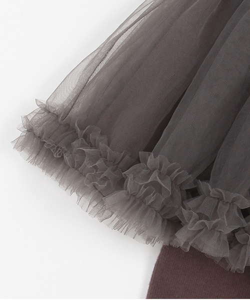 petit main（プティマイン）の「レギンス付きチュールスカート（スカート・キッズ・チャコール/ライトピンク/アイボリー・110cm/80ｃｍ/120cm/130cm/100cm/90cm）」の16枚目の写真