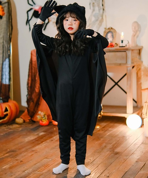 OSYAREVO(オシャレボ)の「キッズ コスプレ コウモリ(コスチューム/パーティーグッズ・キッズ・ブラック・MEDIUM/SMALL/X-LARGE/LARGE)」の6枚目の写真
