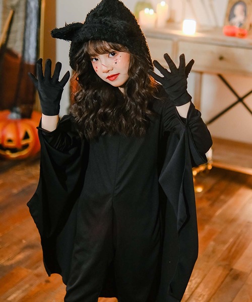 OSYAREVO(オシャレボ)の「キッズ コスプレ コウモリ(コスチューム/パーティーグッズ・キッズ・ブラック・MEDIUM/SMALL/X-LARGE/LARGE)」の3枚目の写真